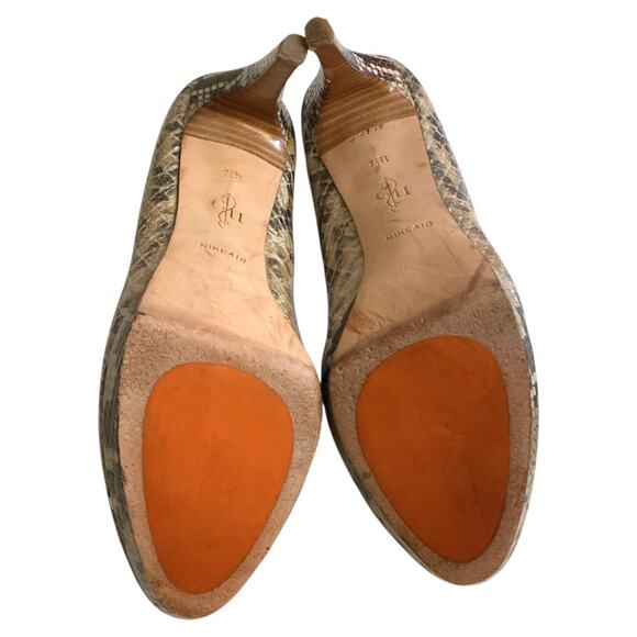 Cole Haan NikeAir 7.5 B Snakeskin Platform Pumps High Heel Almond Toe High Heel - Picture 15 of 15